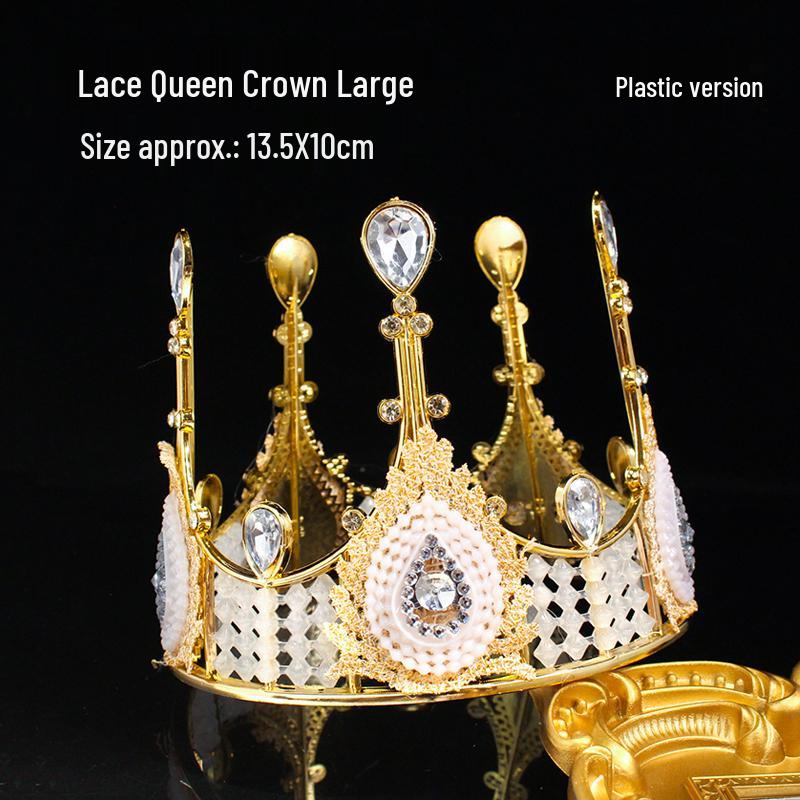 Queen Crown Cake Topper for Adults & Children - Gypsophila Pearl Birthday Decoration