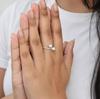 White Pearl Double Stone Ring, Adjustable Minimalist Open Ring, Handmade Bohemian Jewelry for Women