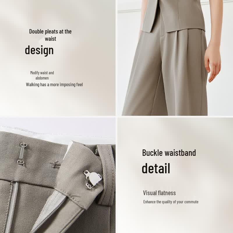 Women's Old Money Style Commuter Wide-Leg Suit Pants