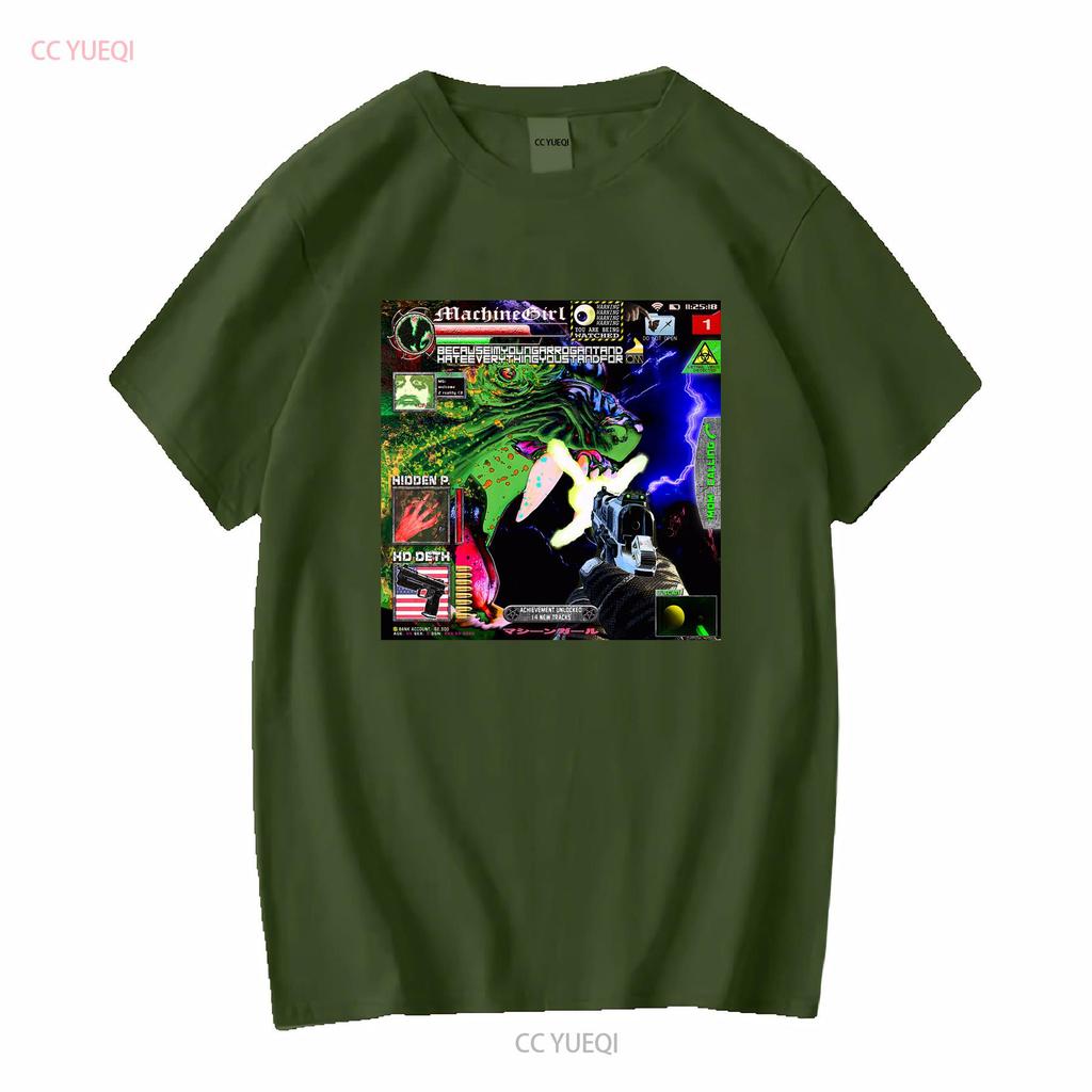 Machine Girl Weil Ich Jung Arrogant Bin Und Alles Hasse Wofür Du Stehst Album T-Shirt Breakcore Merch vintage Gewaschen Lässig