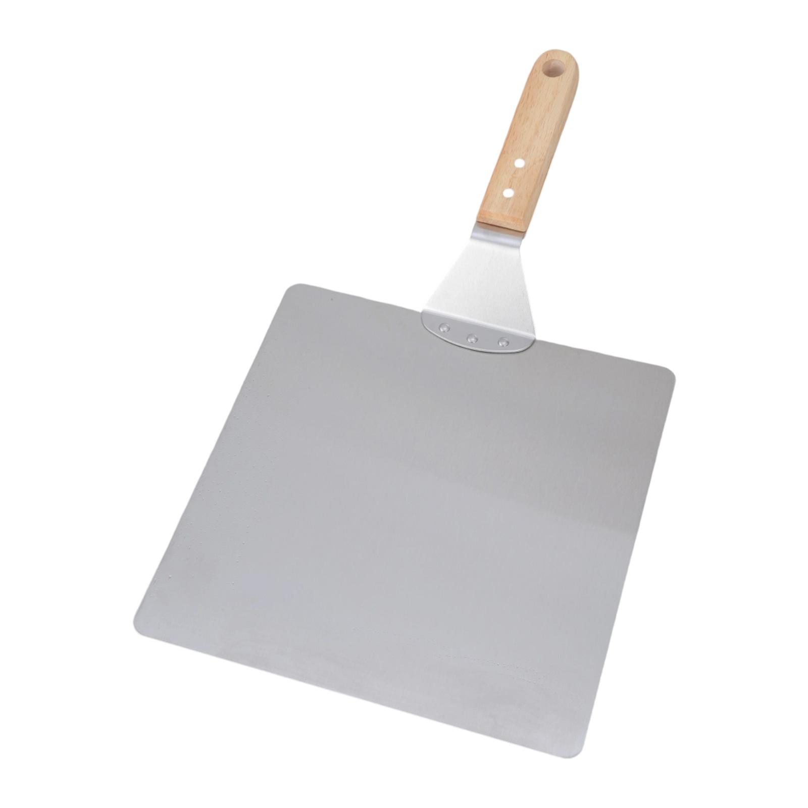 

Stainless Steel Pizza Shovel Holder Baking Tool Portable Pizza Transfer Tool Heat Resistant Handle Square Shovel A