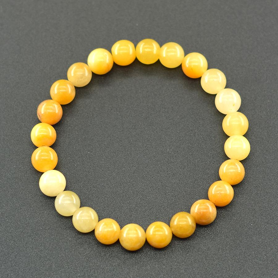 Natural Yellow Jade Round Beads Stone Bracelet Women Red Natural Crystal Amethyst Lapis Lazuli Gem Bracelet Men Gift for Lovers