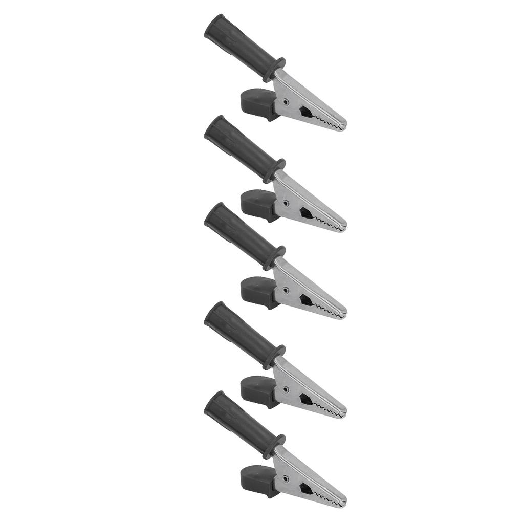 10PCS Testing Clamps Brass Insulated Crocodile Clips with 4mm Socket 10mm Opening 20A J.60046