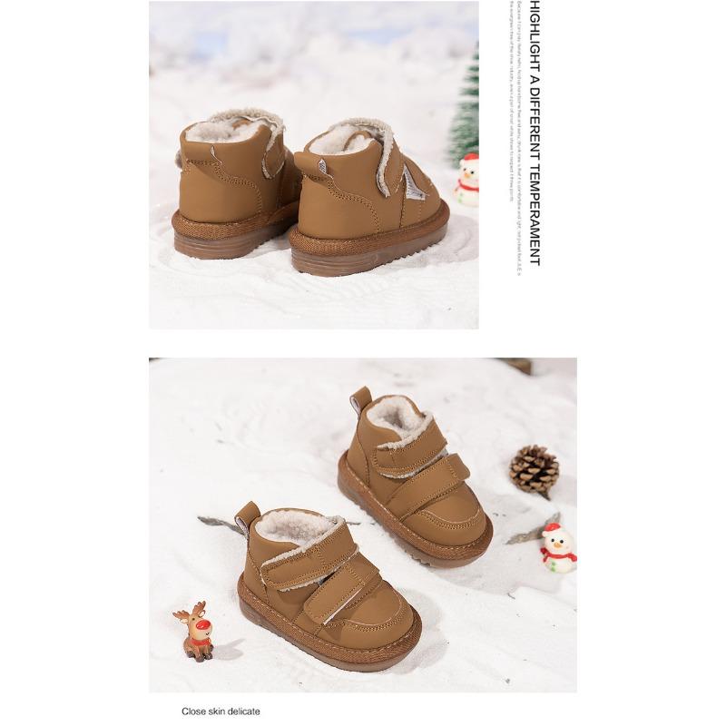 Thickened Lamb Fleece Warm Soft Sole Unisex Toddler Winter Snow Boots