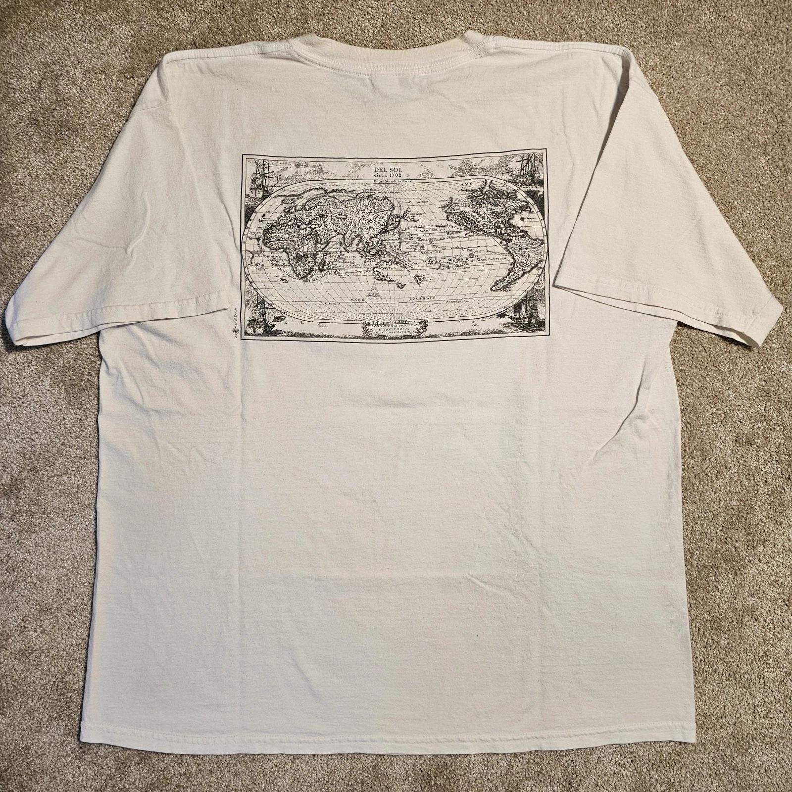 Vintage Y2k Cabo San Lucas World Map T-shirt Mens XL Tourist Grunge Sleeze 2000 M