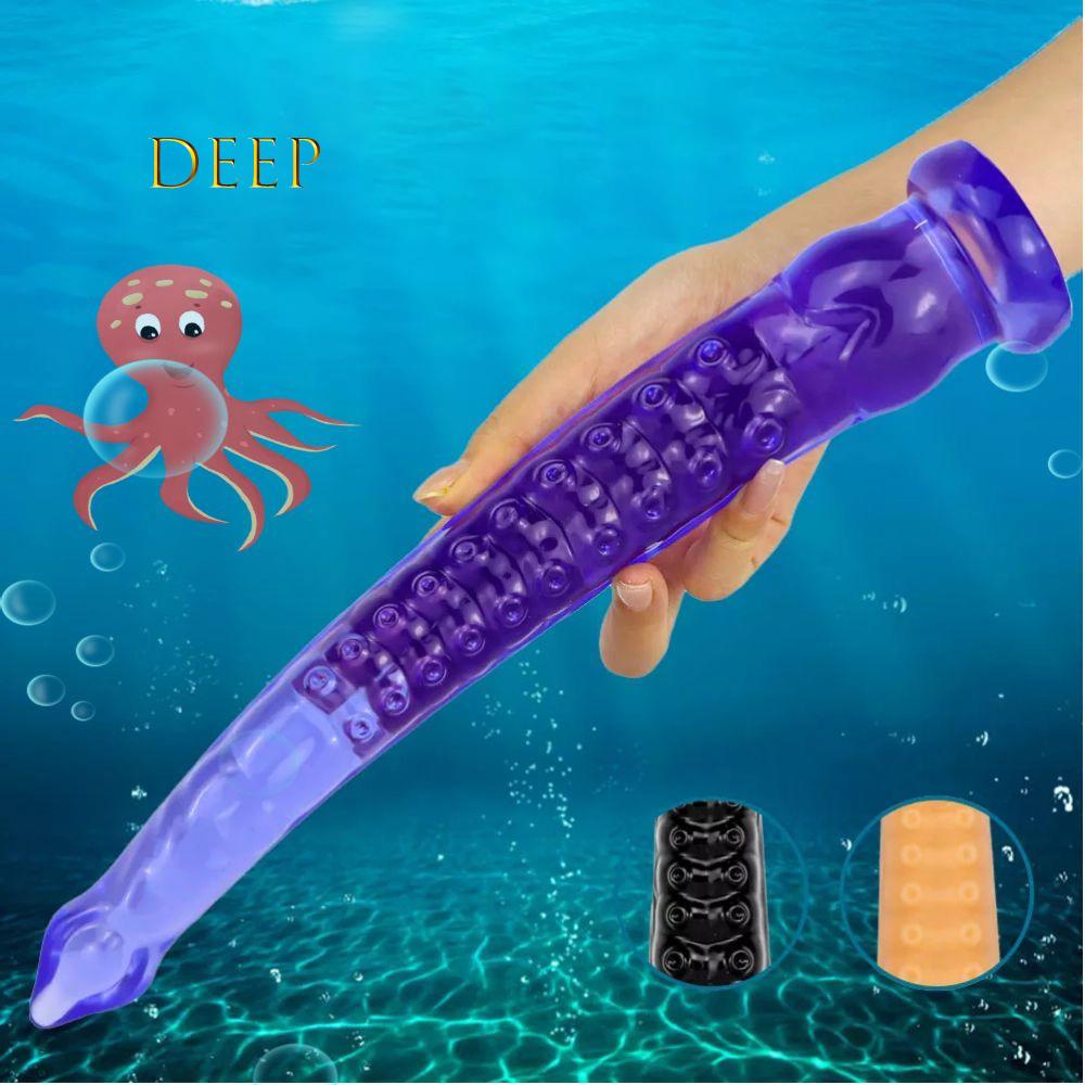 Female Masturbator Dildo Irregular Penis Soft Octopus Anal Plug Large and Long Adult Product