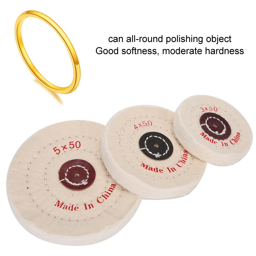 3pcs Buffing Polishing Wheel Jewelry Making Processing Polishing Tool (3inch 4inch 5inch)