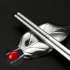 316 Stainless Steel Chopstick Tableware Luxury Laser Engraving Chopsticks Antiskid Household Metal Reusable Chopstick