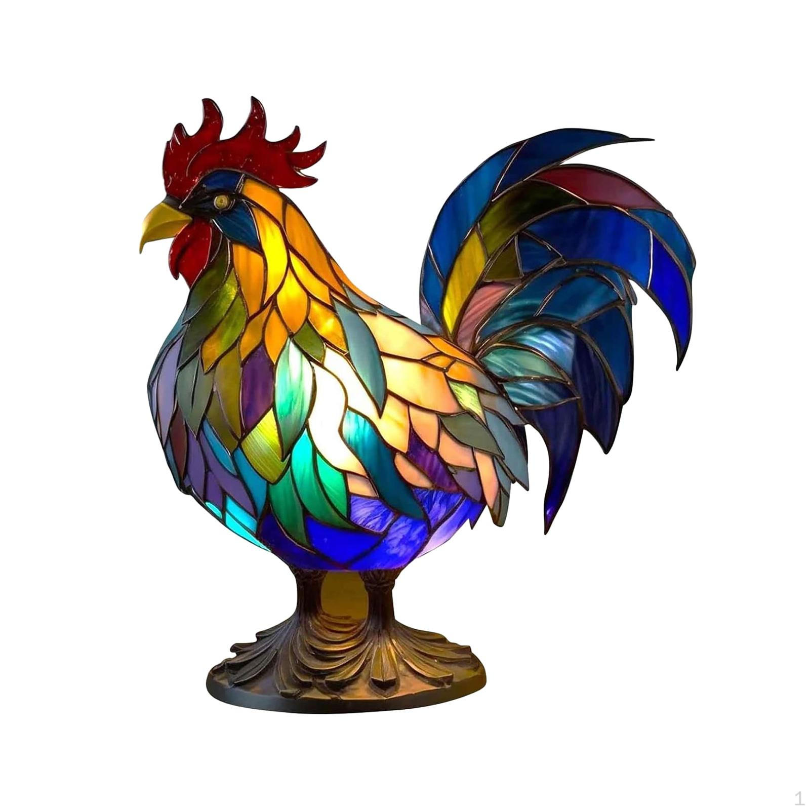 

Настольная лампа с изображением животных, декоративный стол, ручной ночник, окрашенный смолой для жизни Rooster