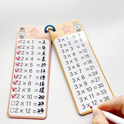 1 jeu de cartes flash mathématiques Addition Soustraction Multiplication Division Apprentissage préscolaire Effaçable