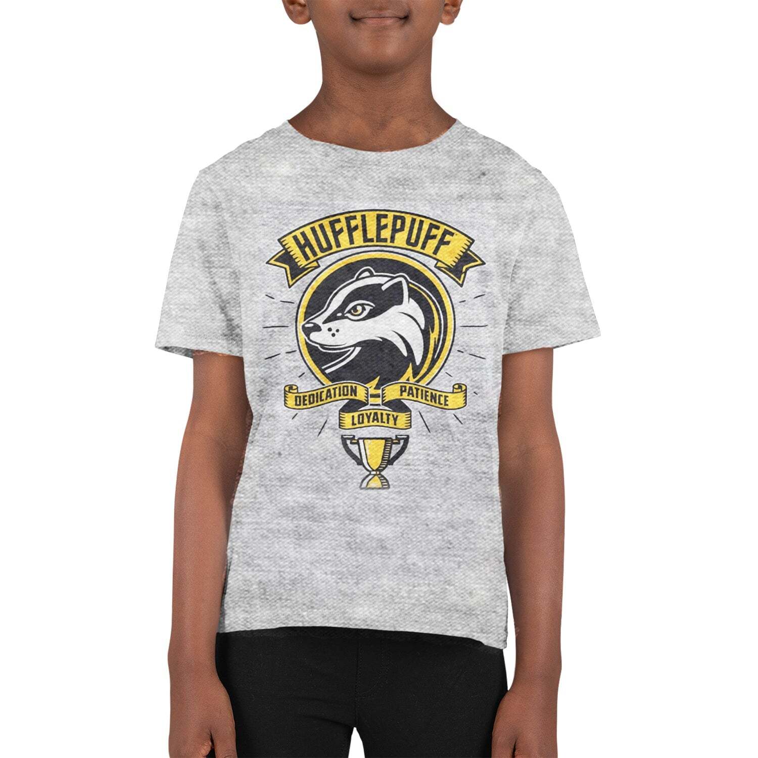 Harry Potter Comic Style Hufflepuff Unisex Kids T-Shirt XXXL