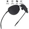 MAXJULI Men sunglasses Classic UV400 Fashion Driving Sports Unbreakable Rimless Design Oval Male for Women's TR90 Material Frame Sun Glasses 8008
