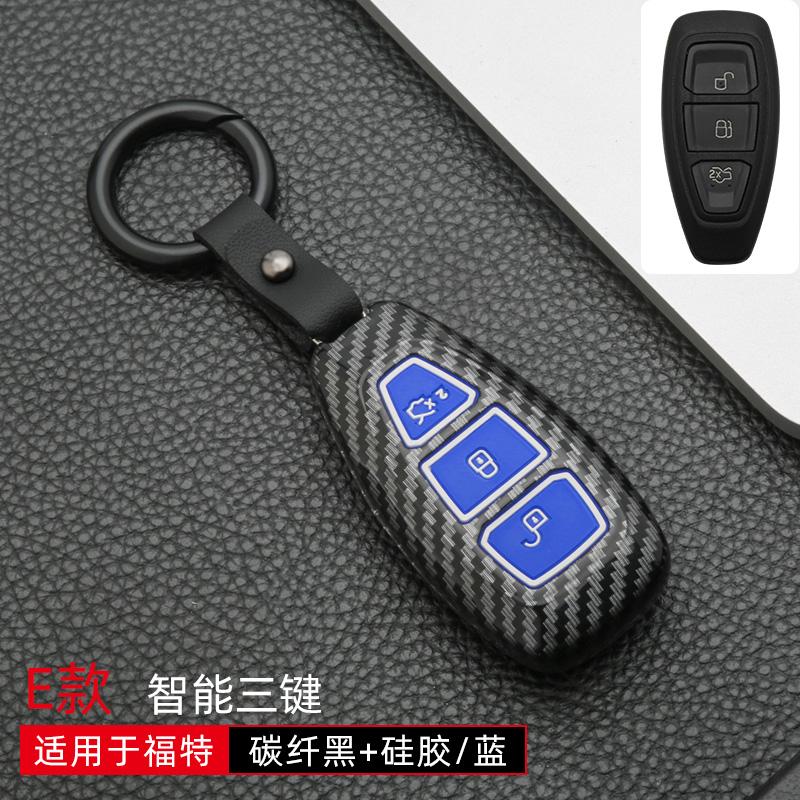 Carbon Fiber Abs Car Smart Key Fob Case Cover For Ford Fiesta Focus 3 4 Mondeo Ecosport Kuga Focus St Car Key Smart Remote Key
