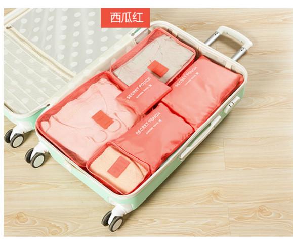 

6 Pcs Travel Bag Set For Clothes Tidy Organizer Wardrobe Suitcase Pouch Travel Case Inner Bag