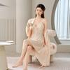 Split Summer Sexy Pajamas Ladies Lace with Chest Pad Pajamas Temptation Ice Silk Suspender Skirt Plus Size