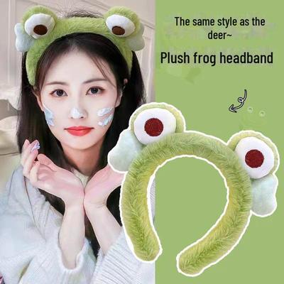 Entzückendes Frosch-Stirnband für Frauen: Plüschig, Niedlich & Perfekt zum Gesichtwaschen und Maskenauftragen