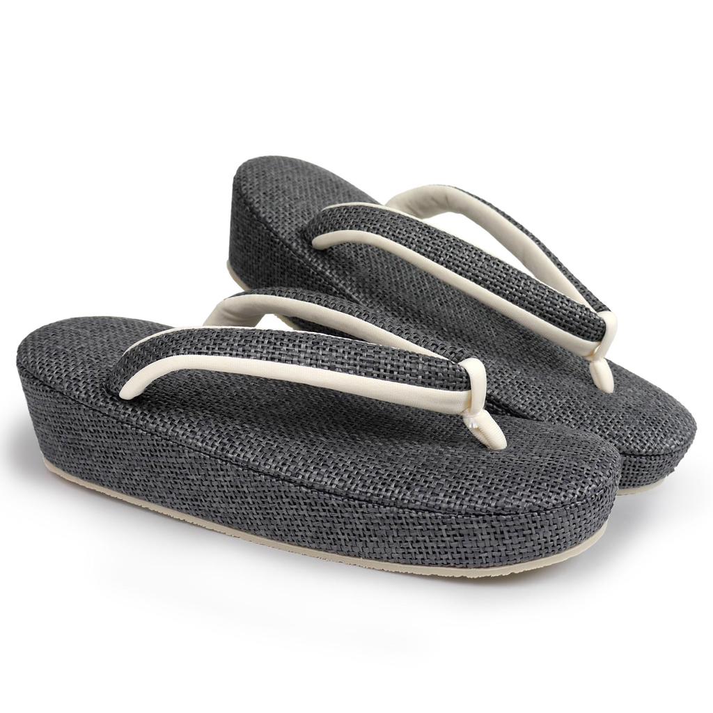 NISHIORI Summer Zori Ajiroi Made in White Plum Blossom Casual Summer Black Plum Sandals, Weave, Japan, Design, Kimono, Yukata, Kimono, Single-Layer