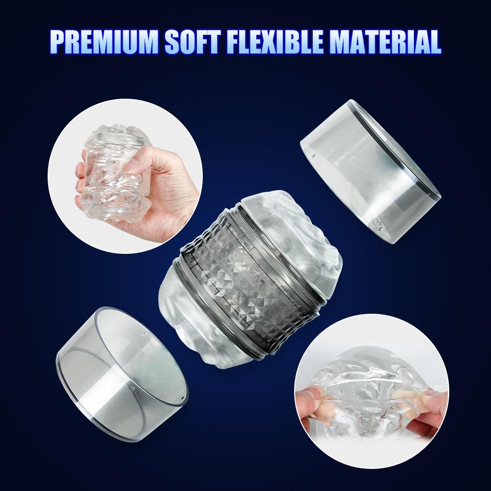 Adult Masturbator Male Manual Sex Toy Real Vagina Vacuum Pocket Penis Endurance Exercise Two-hole Sex Masturbation Male Sex Toy