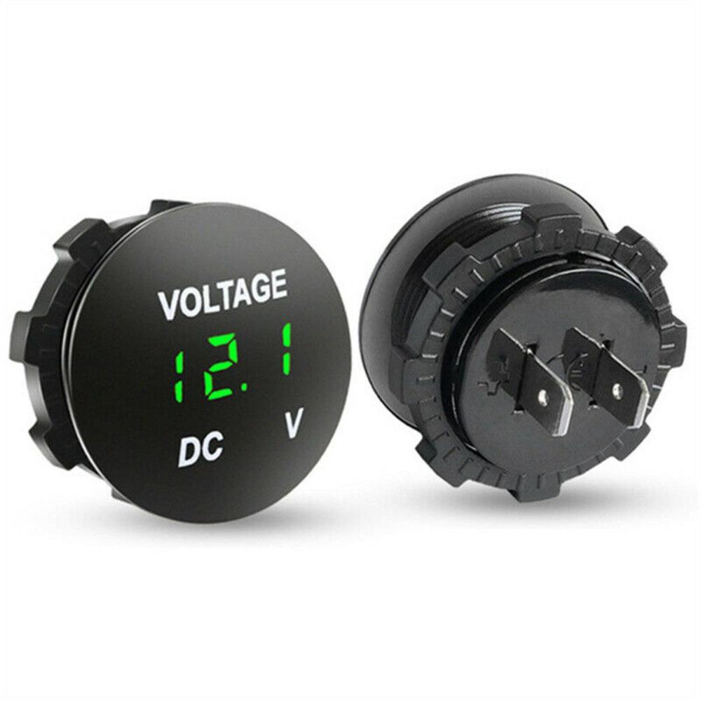 Plastic DC 12V-24V Panel Motorcycle Battery Gauge Car Voltmeter Voltage Meter