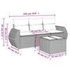 Vidaxl 4-Cz. Garden Lounge Set, Cushions, Black PE Rattan
