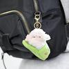 Adorable Sleeping Lamb Keychain Stuffed Animal Pendant Soft Plush Sheep Cartoon Slipper Position
