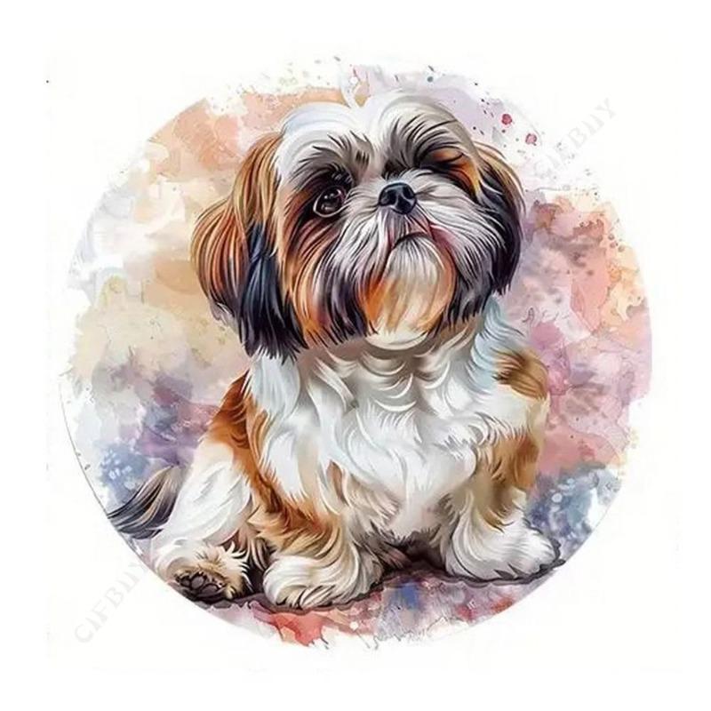 Dog Metal Poster Sign, Vintage Wall Decor 20x20cm