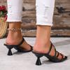 Fashion 2025 Summer Women's Sandals Casual Female Slippers Fashion Sexy Female Shoes Square Heel Open Toe Ankle Strap Sandals Sandalias