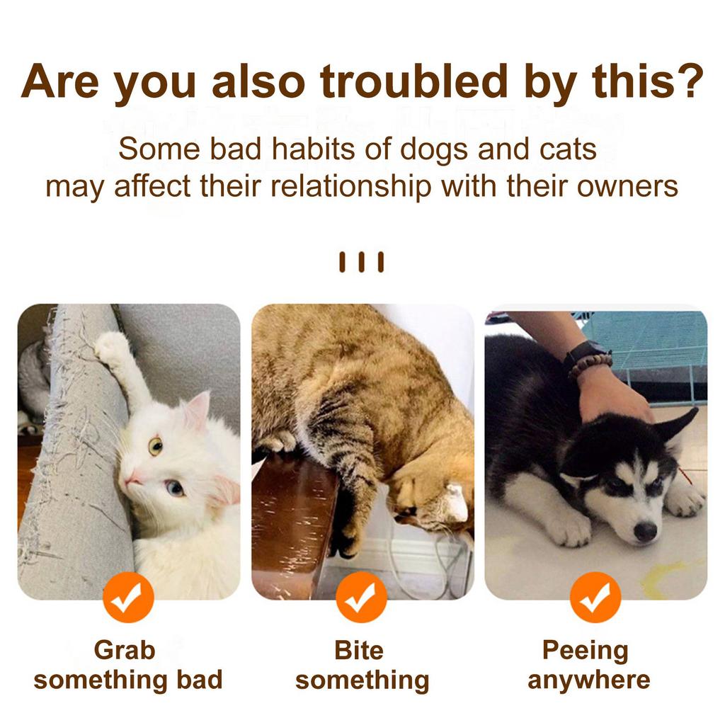 Neobsahuje, chrání nábytek, oranžový sprej pro kočky, aby se kočky neškrábaly a nečůraly na postel, vnitřní a venkovní auto 100 ml