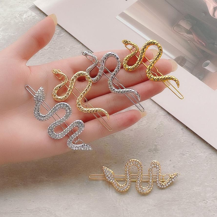 2PCS Metal Snake Hair Pin Women's Bangs Duckbill Clip Alloy Barrette Fashion Hair Clip Hairpin Hair Accessories For Women Gift