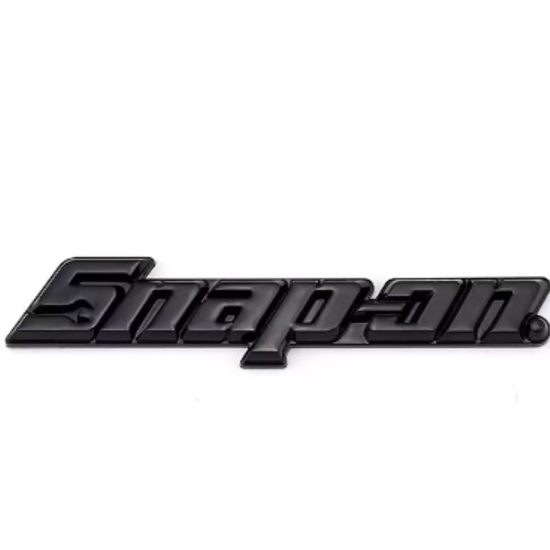 ABS OEM 117mm Tools 3D Logo Chrome Silver Black Badges Emblem Snap On Tool Box Stickers Decal