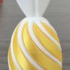 3D Printed Spiral Rabbit Figurine Two-Tone Easter Bunny Figurine Stress Relief Egg Sculpture for Home Office Desk Bookshelf Decor