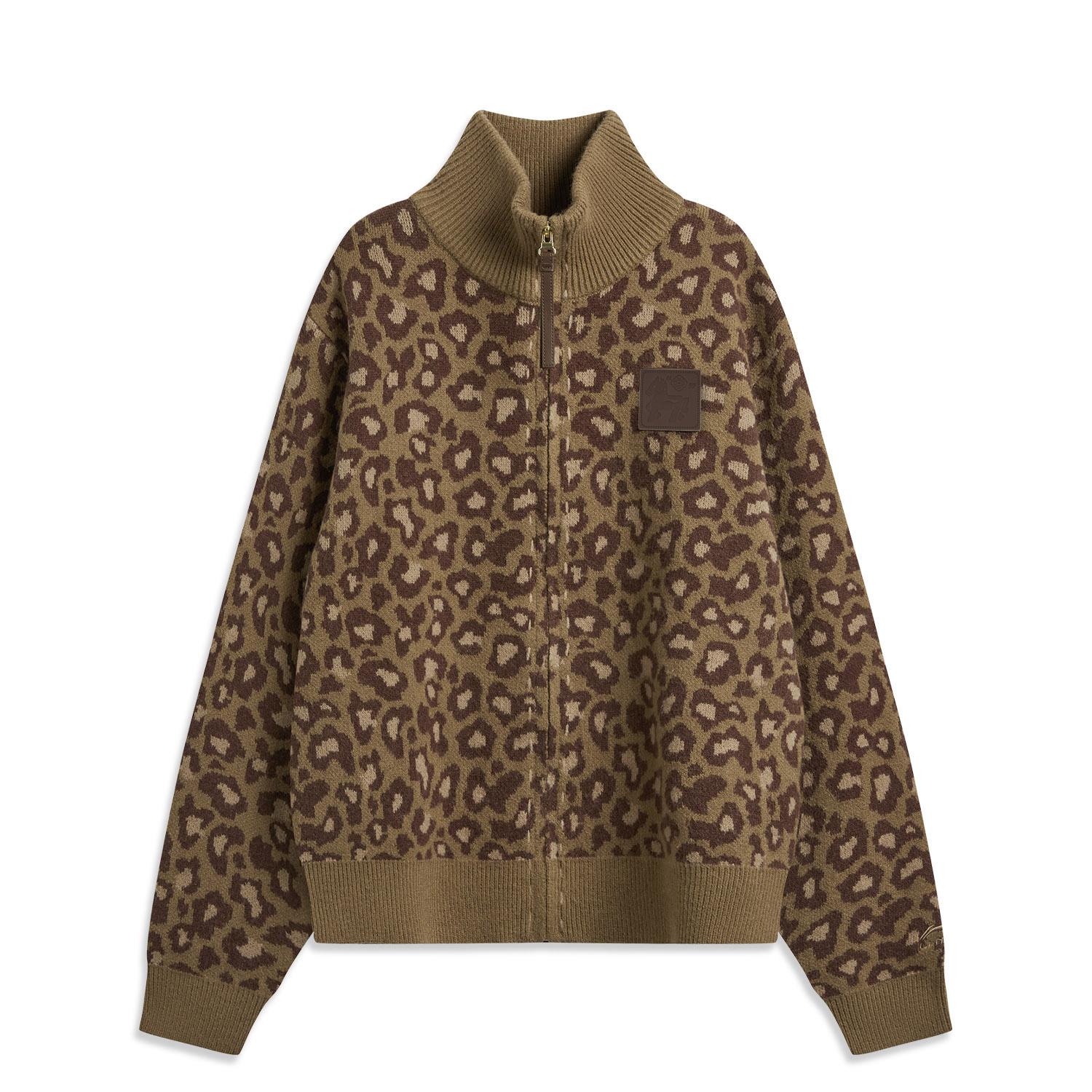 Li-Ning Серия  Спортивный образ жизни  Свитеры с вышивкой и буквенным принтом для пар, с воротником-стойкой. Унисекс. AMBW201-4 S