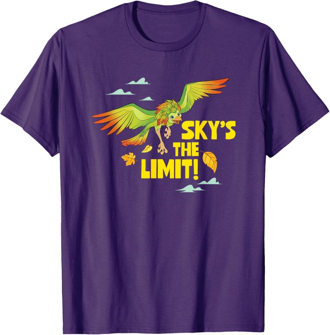 Sky s The Limit! The Majestic Bird Soaring in Sky T-Shirt S разноцветный