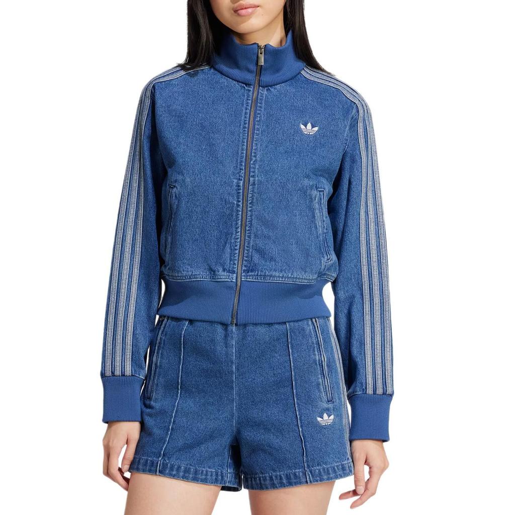 adidas Women's Adicolor Denim Track Top Indigo Denim JD2570