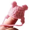 1/12 Dollhouse Miniature Mini Cute Cartoon Ear Knitted Hat Model Accessories