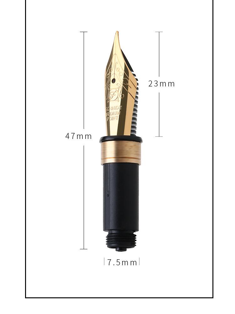 German SCHMIDT Bock Gold-Plated Silver Nib Fountain Pen Set FH241/FH452