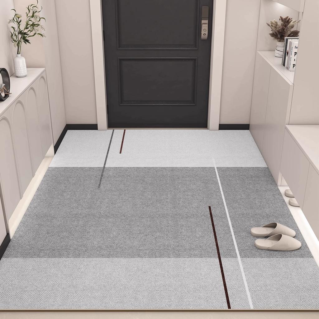 Door Floor Mat, High-End Door Floor Mat, Dirt-Resistant Pvc Leather, Leave-In Washable, Erasable, Cutting, Non-Slip Door Carpet
