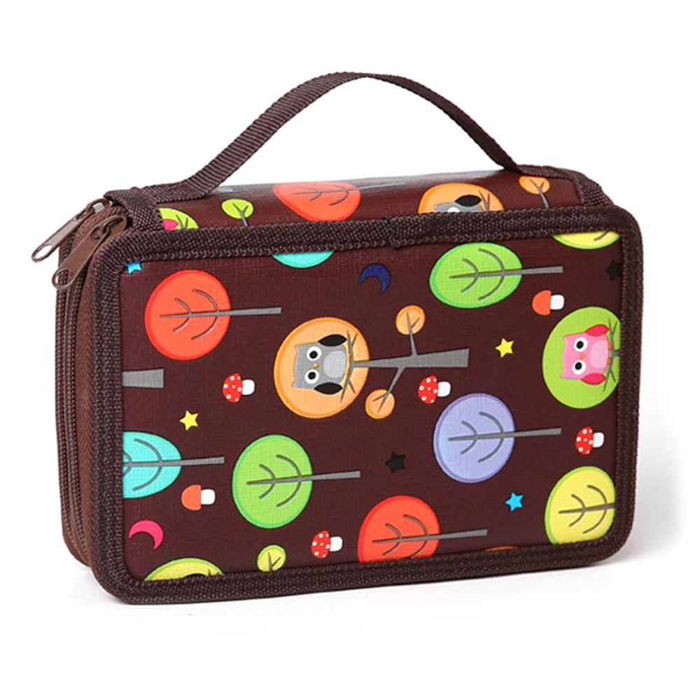 Multifunction Oxford Cloth 32 Holes Color Pencil Stationery Box Storage Pen Bag Pencil Case