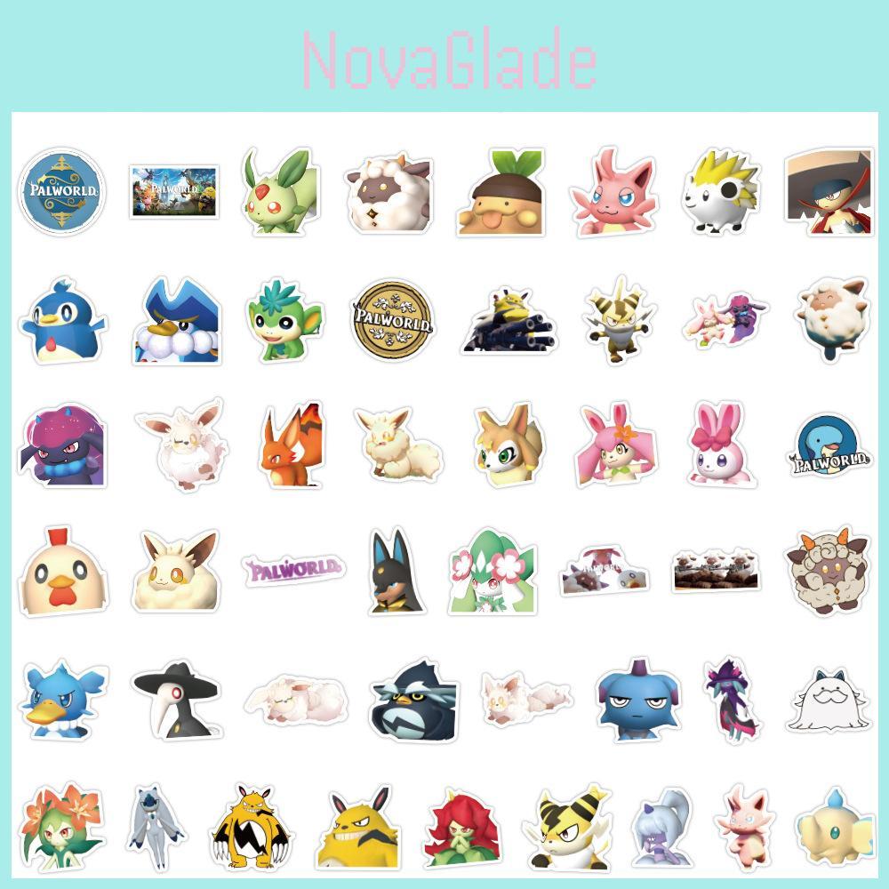 Palworld Cartoon Fantasy Creature Paru Game Stickers Cute Style Waterproof