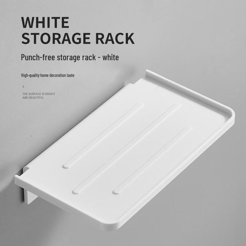 Versatile Adhesive Wall Shelf with Phone Holder