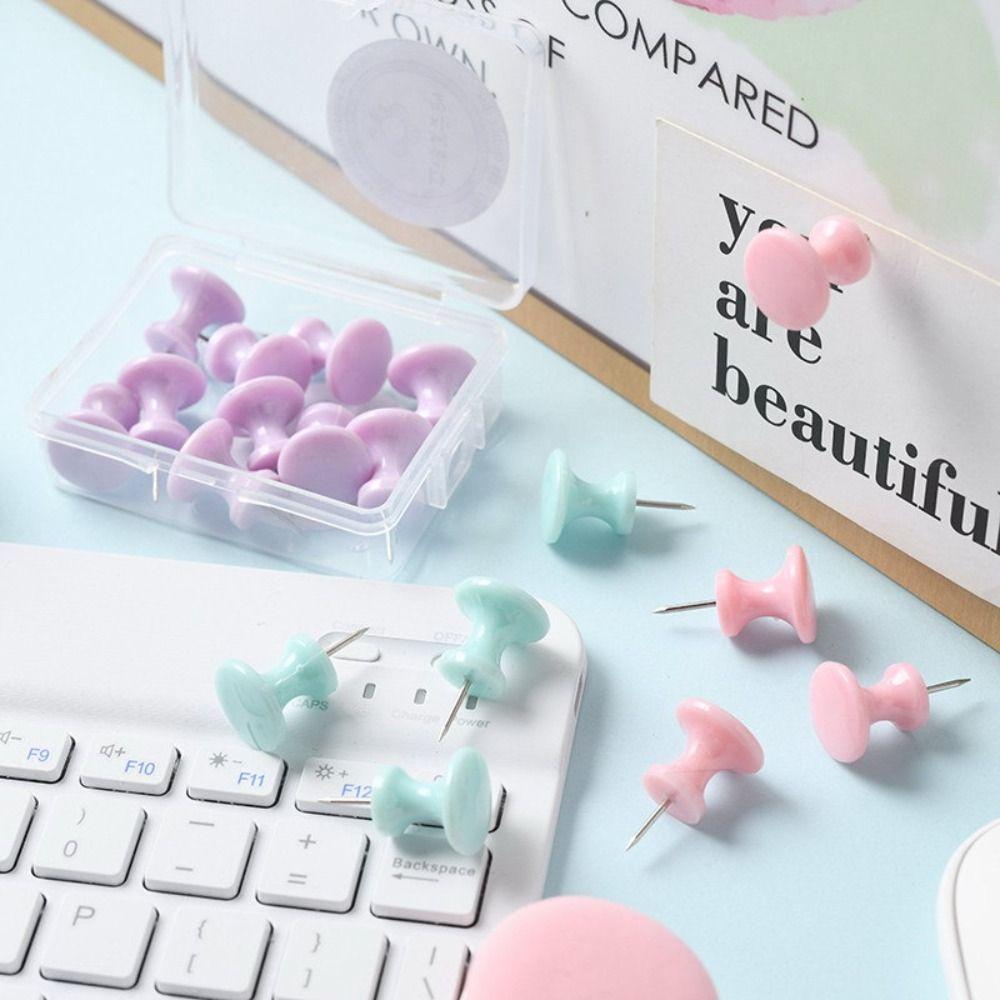 Fixing Pin Board Push Pin Macaron Color Thumb Tacks Boxed Pushpin Thumbtac  Stationery