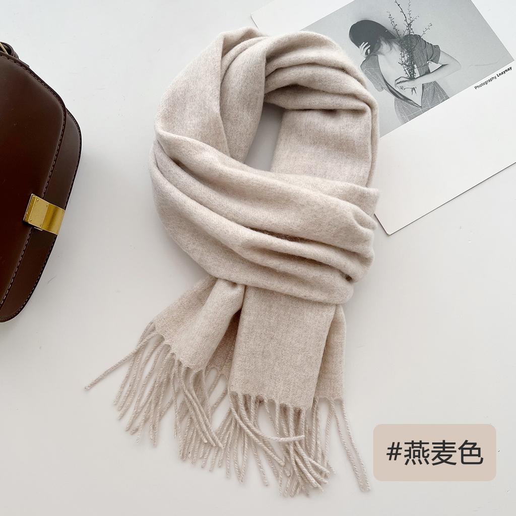 High Quality 100% Wool Wraps Female Male Solid Classic Muffler Women Man Scarves  Autumn Winter Soft Warm Casual Couple Scarf
