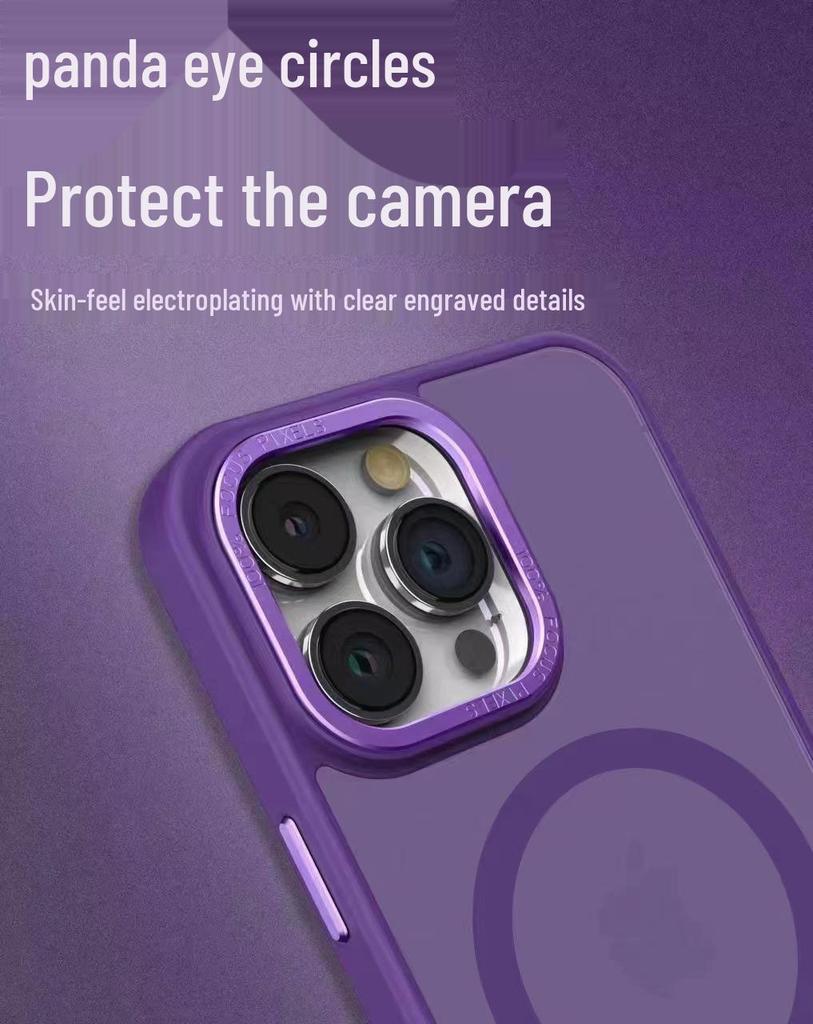 Magnetic Semi-Transparent Matte Phone Case for iPhone 16 Pro Max/15/14 Pro/13/12/11