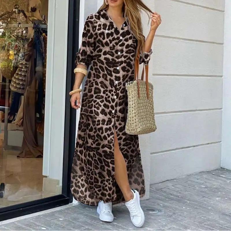 

IHUASU Fashion Autumn Winter Long Sleeve POLO Neck Casual Dresses Unique design XXXXXL