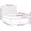 3142019 vidaXL Lit à sommier tapissier avec matelas Noir 140x200 cm Tissu