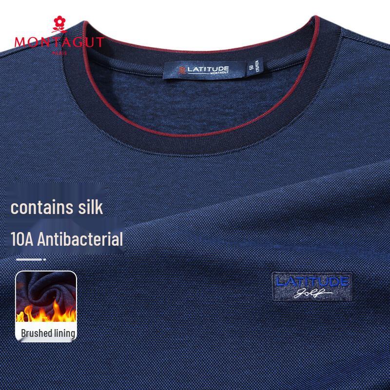 

MONTAGUT Men s Anti-bacterial Brushed Long Sleeve T-shirt 50