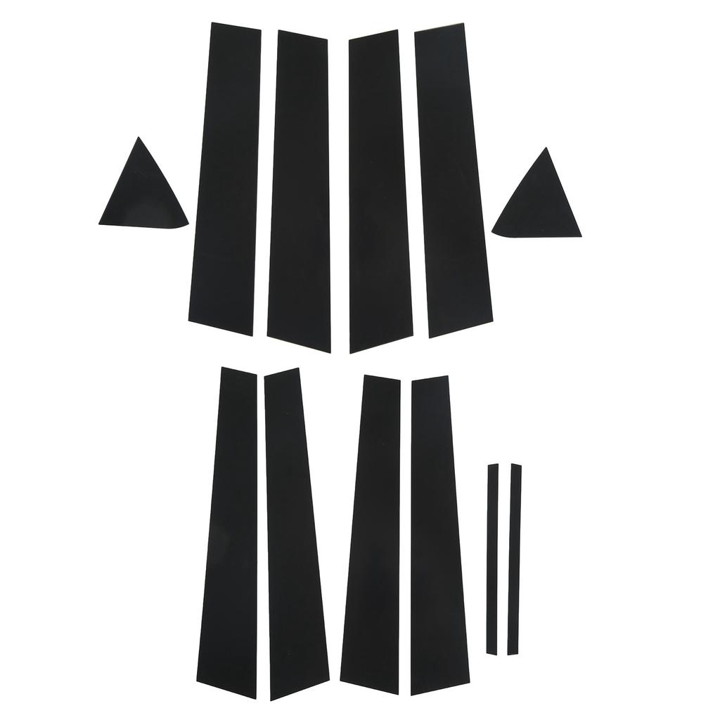 6pcs Side Door Window Cover Trim Pillar Post Decal Trim Gloss Black Side Door Window Cover Trim Replacement for Dodge Charger