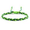 Adjustable Colorful Three-Strand Braided Waxed Thread Bracelet Set for Couples and Handmade Jewelry