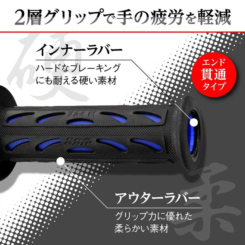 Daytona ProGrip 98077 Motorcycle Grip Handle Diameter 0.9 Inch (22.2 Mm) for Moped 4.5