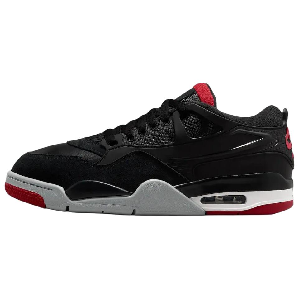 Air Jordan 4 RM Bred Unisex Sneakers Black Varsity-Red Wolf-Grey FQ7939-061